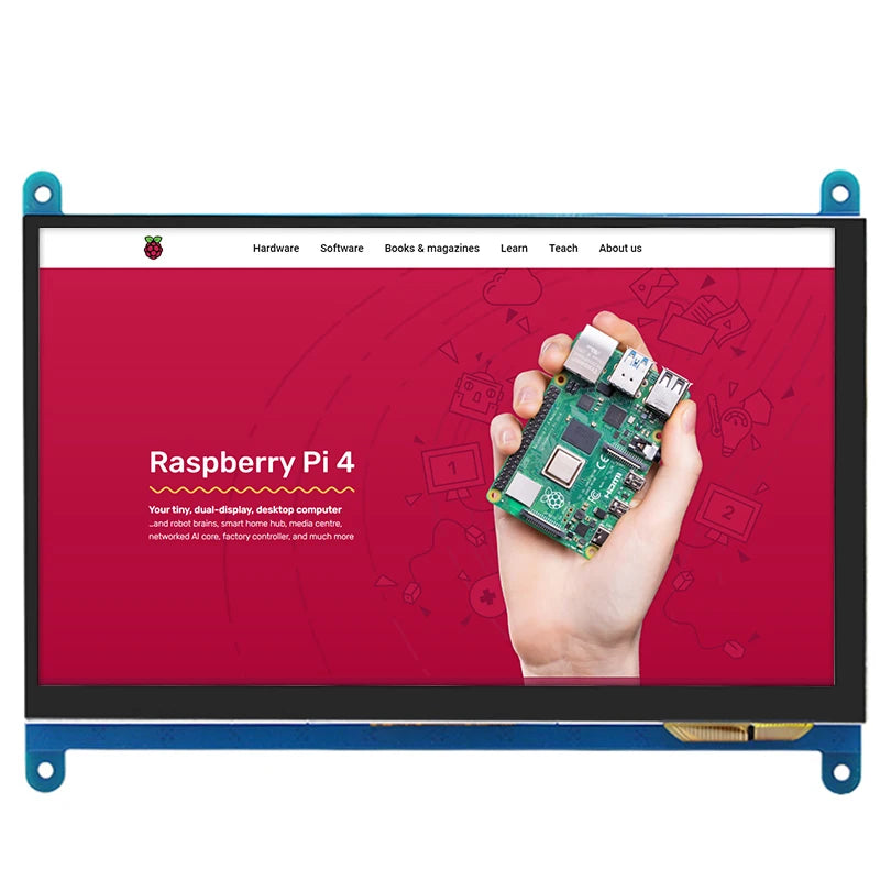 Raspberry Pi 4 Touch Screen Acrylic Case for 7 Inch Display Holder Case Black Monitor Bracket for Raspberry Pi 4B/3B+/3B LCD