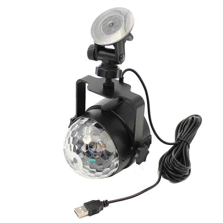 RGB Disco Ball Party Lights DJ Disco Light LED Projector Strobe Lamps Birthday Party Car Club Bar Karaoke Xmas Sound Lights 2024