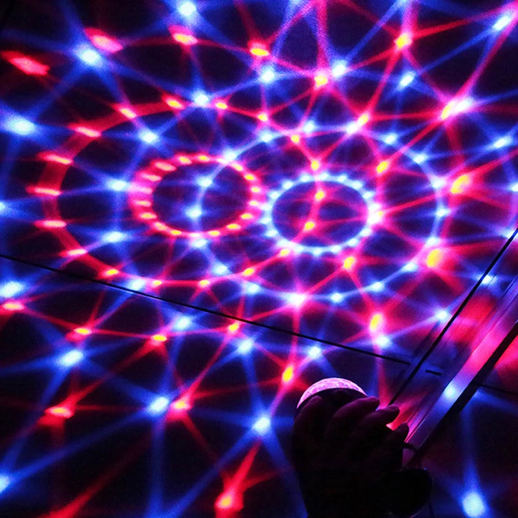 RGB Disco Ball Party Lights DJ Disco Light LED Projector Strobe Lamps Birthday Party Car Club Bar Karaoke Xmas Sound Lights 2024