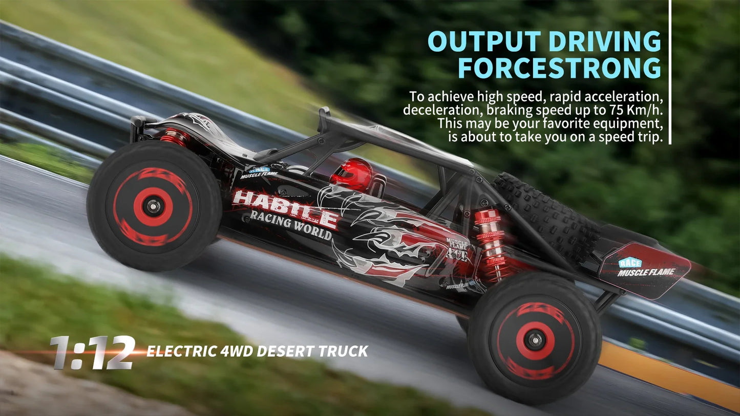 WLtoys 124017 75KM/H 4WD RC Car Professional Monster Truck High Speed Drift Racing Remote Control Cars Children's Toys for Boys
