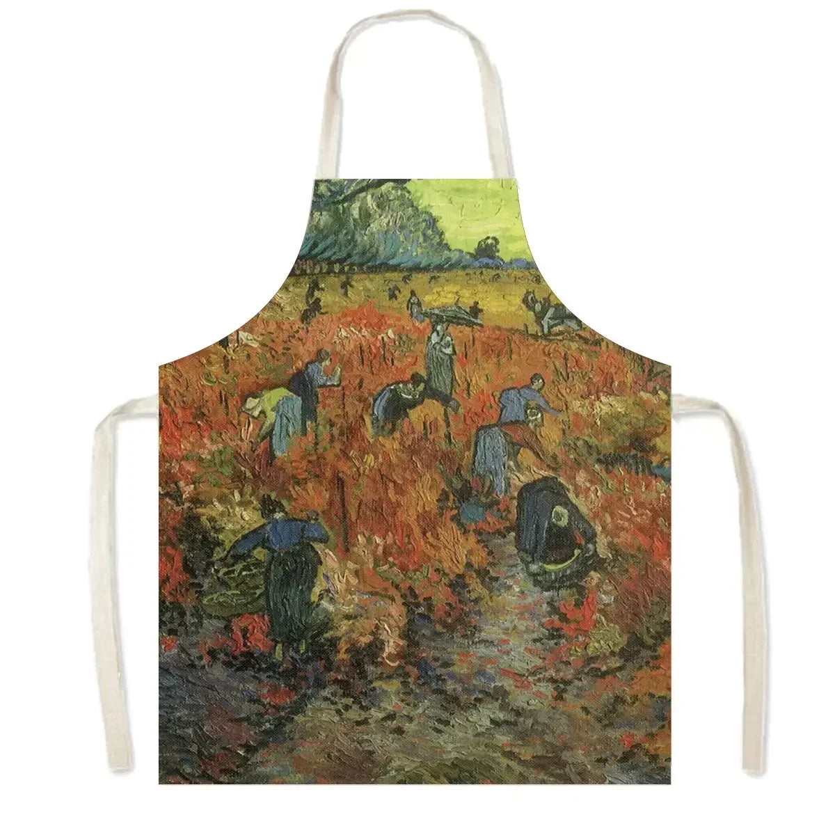Famous Oil Painting By Van Gogh Print Kitchen Apron Starry Night Pinafore Household Cleaning Tool Baking BBQ Chef Cooking Aprons