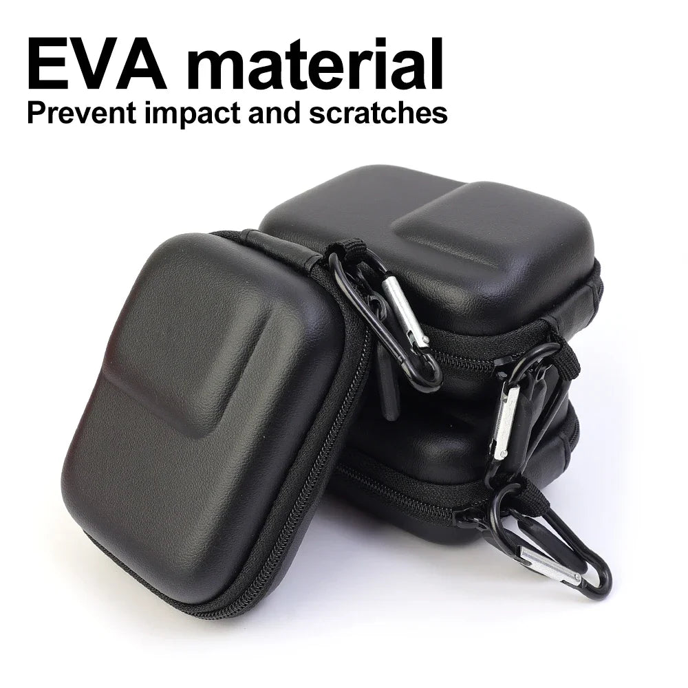 Hard EVA Case For GoPro Hero 12 11 10 9 Storage Bag with Hook Protective Shell Cover for DJI Action4/3 Portable Carrying Bag