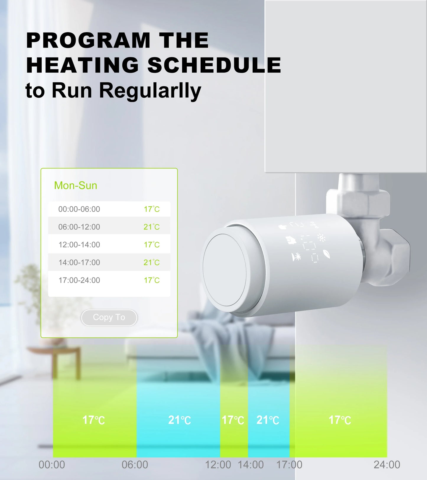GIRIER Tuya ZigBee Thermostatic Radiator Valve Smart Home Thermostat Radiator TRV Programmable Temperature Controller Work Alexa