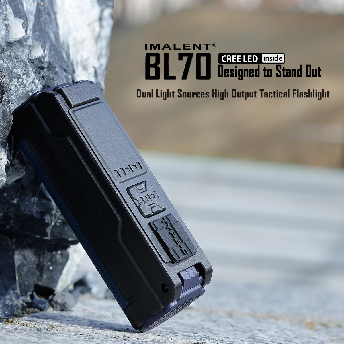 IMALENT BL70 Powerful EDC Lamp 6000 Lumen Flashlight XHP70 HI LED Type-C Rechargeable Dual Light Source Pocket Torch Flashlights