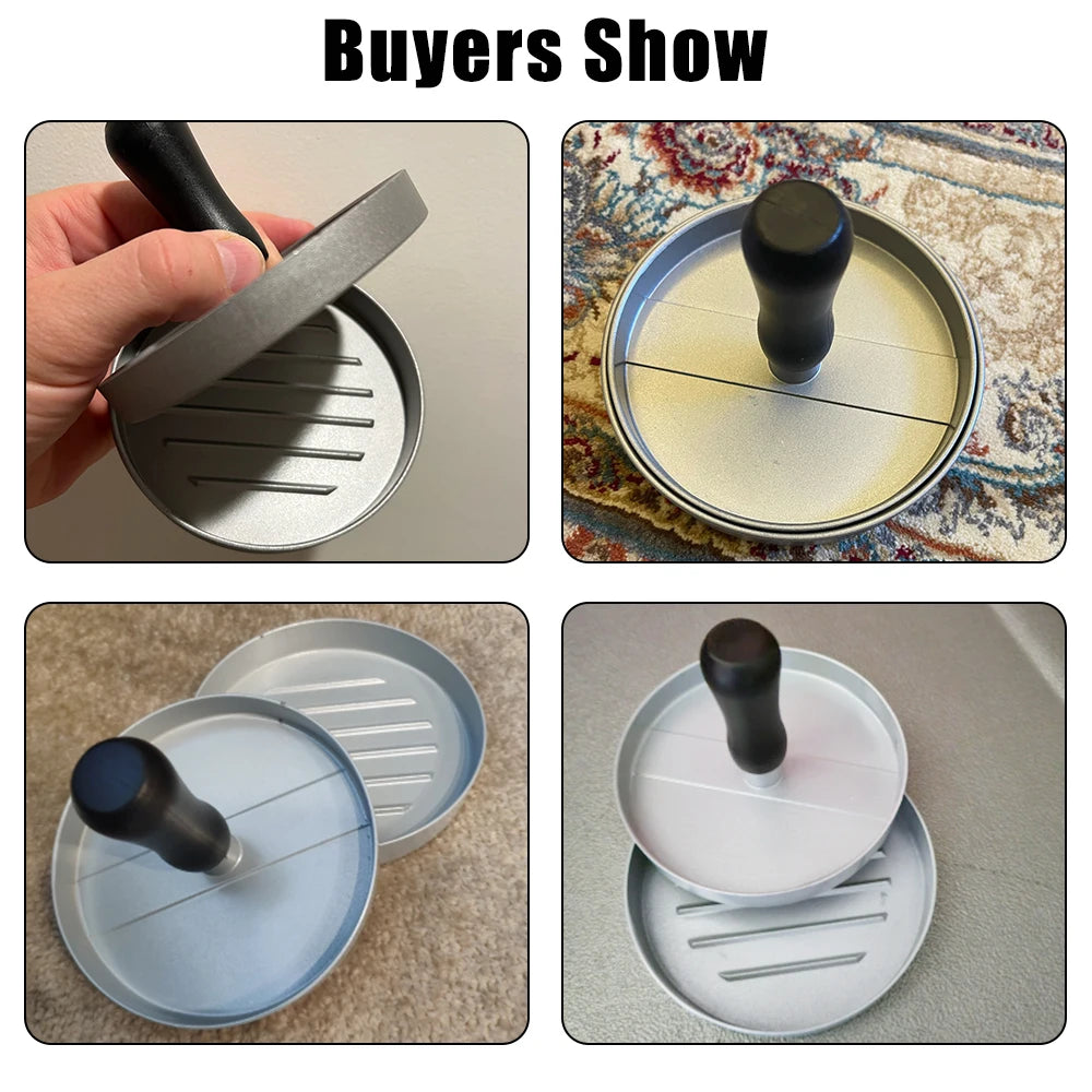 Household Food Mold Kitchen Gadgets Round Hamburger Mold BBQ Hamburger Meat Beef Pie Burger Meat Press Aluminum Alloy