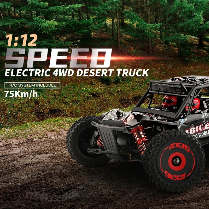 WLtoys 124017 75KM/H 4WD RC Car Professional Monster Truck High Speed Drift Racing Remote Control Cars Children's Toys for Boys