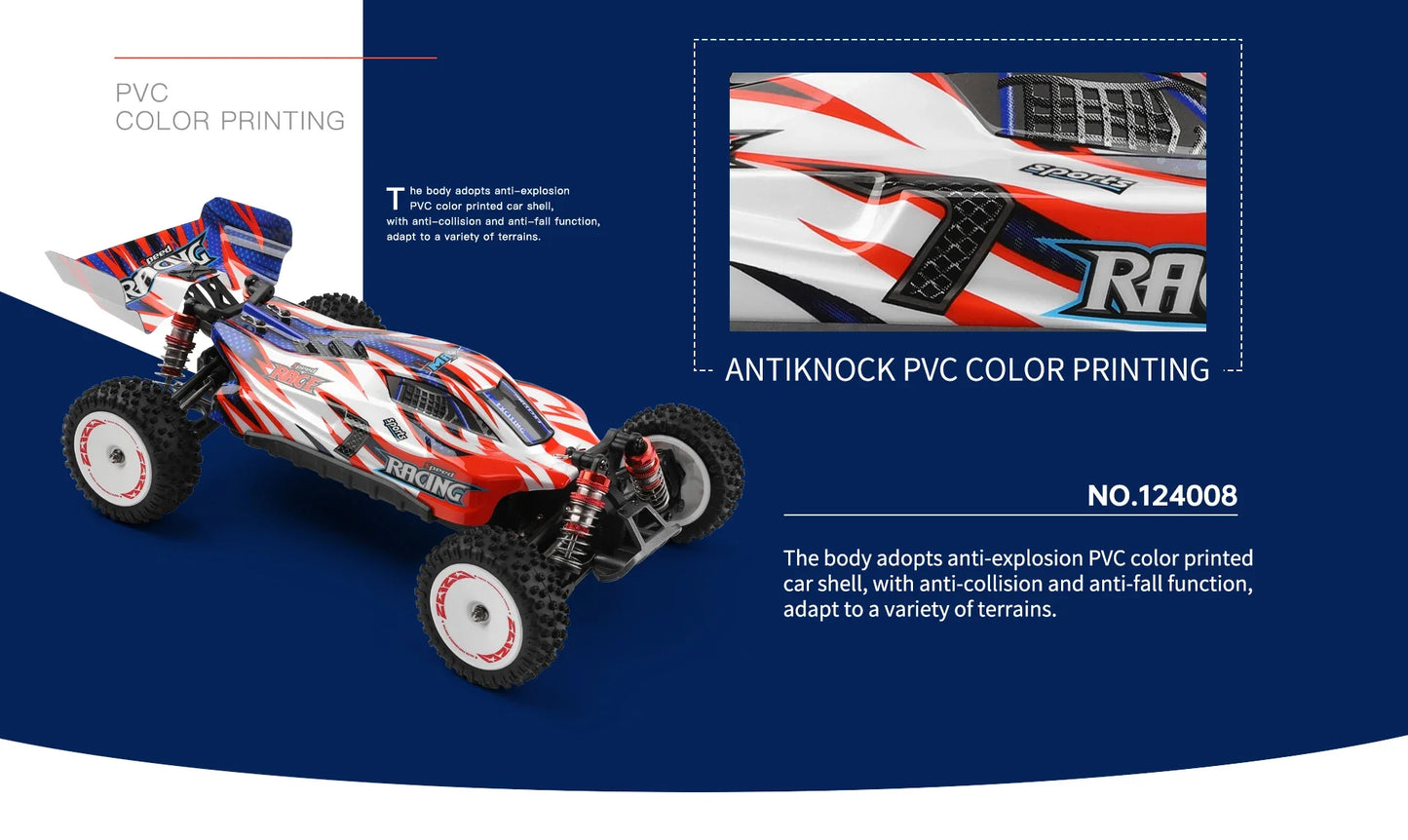WLtoys 124017 75KM/H 4WD RC Car Professional Monster Truck High Speed Drift Racing Remote Control Cars Children's Toys for Boys