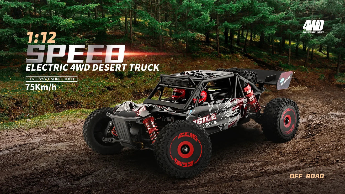 WLtoys 124017 75KM/H 4WD RC Car Professional Monster Truck High Speed Drift Racing Remote Control Cars Children's Toys for Boys