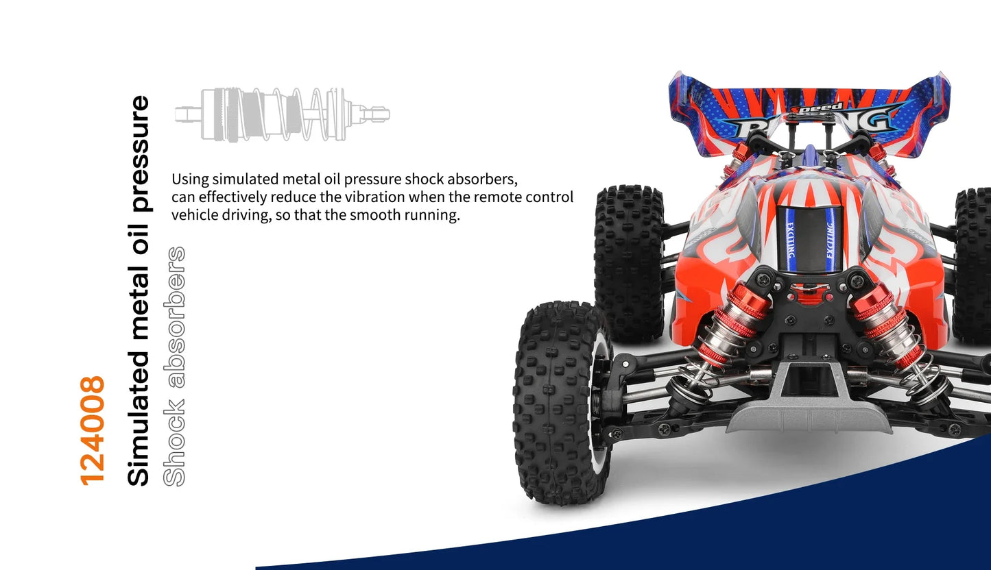 WLtoys 124017 75KM/H 4WD RC Car Professional Monster Truck High Speed Drift Racing Remote Control Cars Children's Toys for Boys