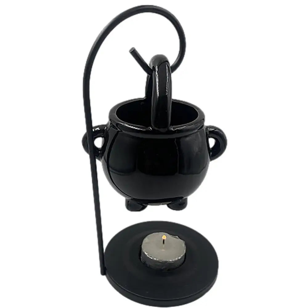 Hanging Cauldron Wax Burner Witches Caldron Pot Candle Holder Black EssentialOil Incense Aroma Diffuser Home Decor Spirit
