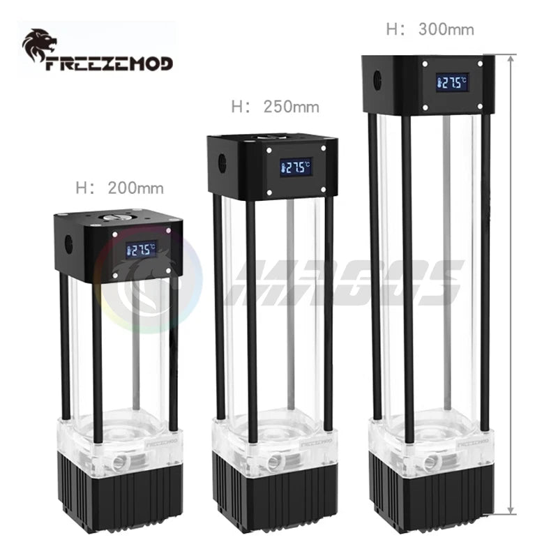 FREEZEMOD AIO Pump+Reservoir kit integrated With Temperature Display VA LCD Screen Temperature Water Tank Combo PUB-FS6WX