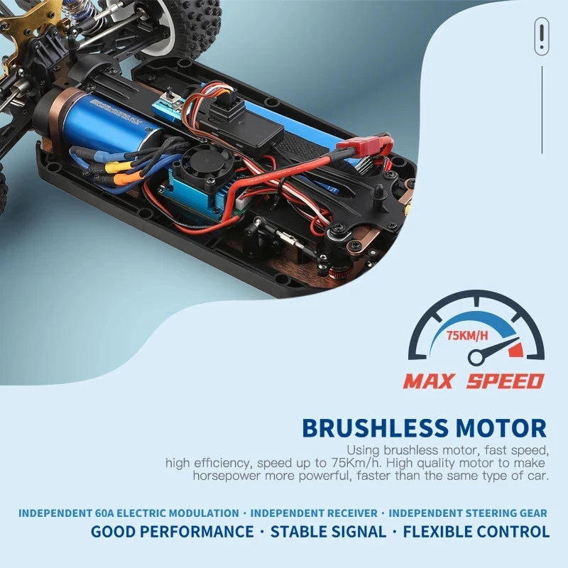 WLtoys 124017 75KM/H 4WD RC Car Professional Monster Truck High Speed Drift Racing Remote Control Cars Children's Toys for Boys