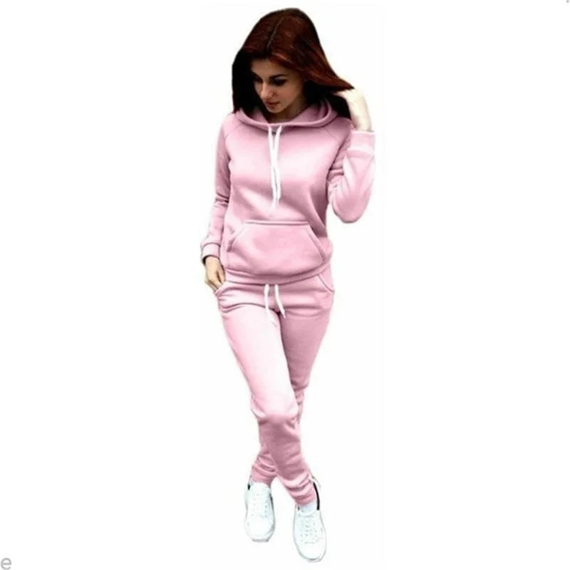 Harajuku Casual Women's Sportswear Sportswear Jogging Suit Women's Hooded Sportswear Suit Set Clothing