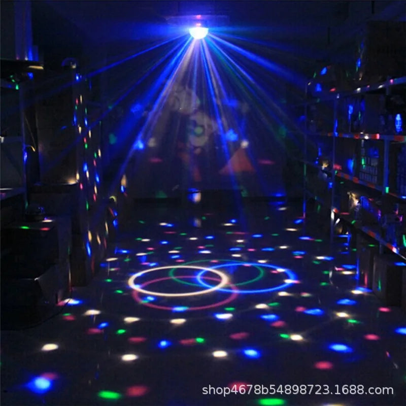 RGB Disco Ball Party Lights DJ Disco Light LED Projector Strobe Lamps Birthday Party Car Club Bar Karaoke Xmas Sound Lights 2024