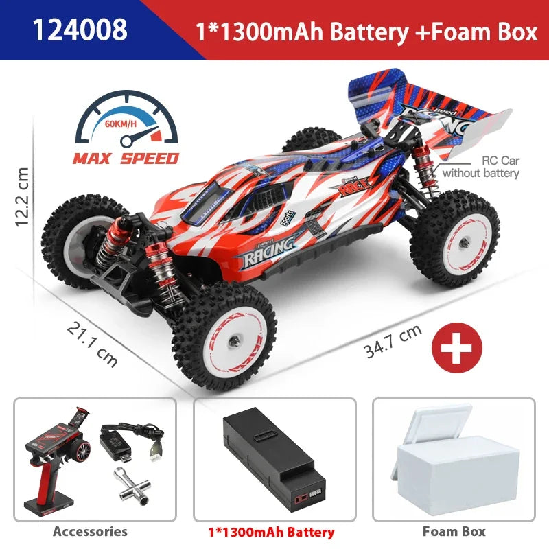 WLtoys 124017 75KM/H 4WD RC Car Professional Monster Truck High Speed Drift Racing Remote Control Cars Children's Toys for Boys