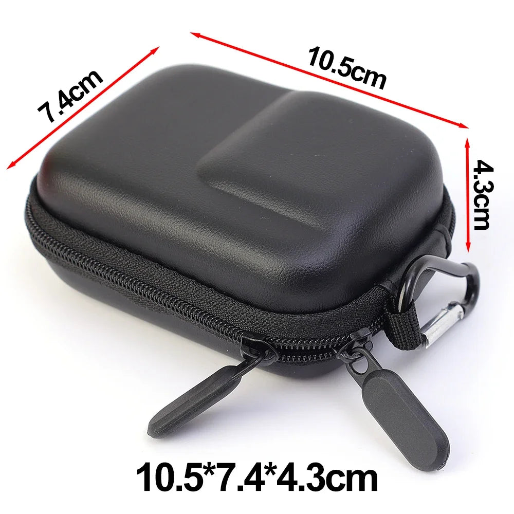 Hard EVA Case For GoPro Hero 12 11 10 9 Storage Bag with Hook Protective Shell Cover for DJI Action4/3 Portable Carrying Bag