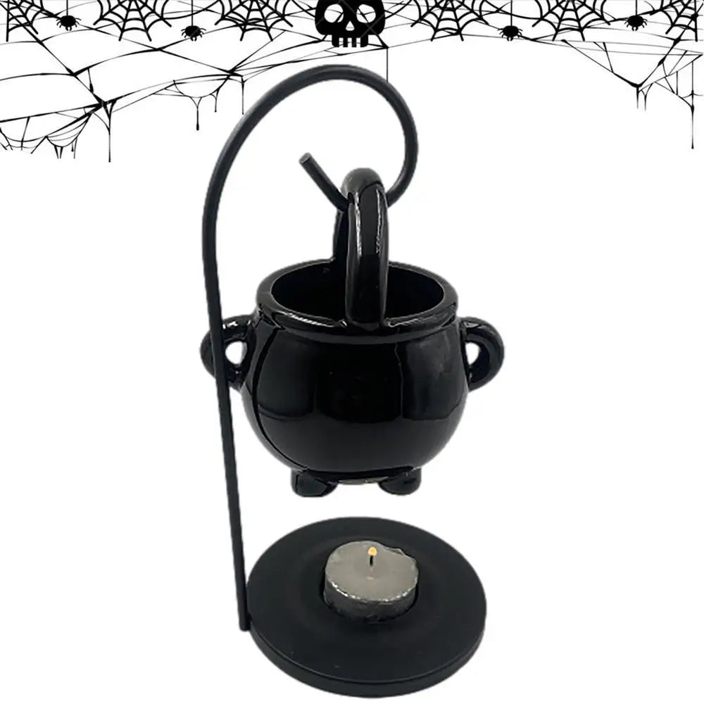 Hanging Cauldron Wax Burner Witches Caldron Pot Candle Holder Black EssentialOil Incense Aroma Diffuser Home Decor Spirit