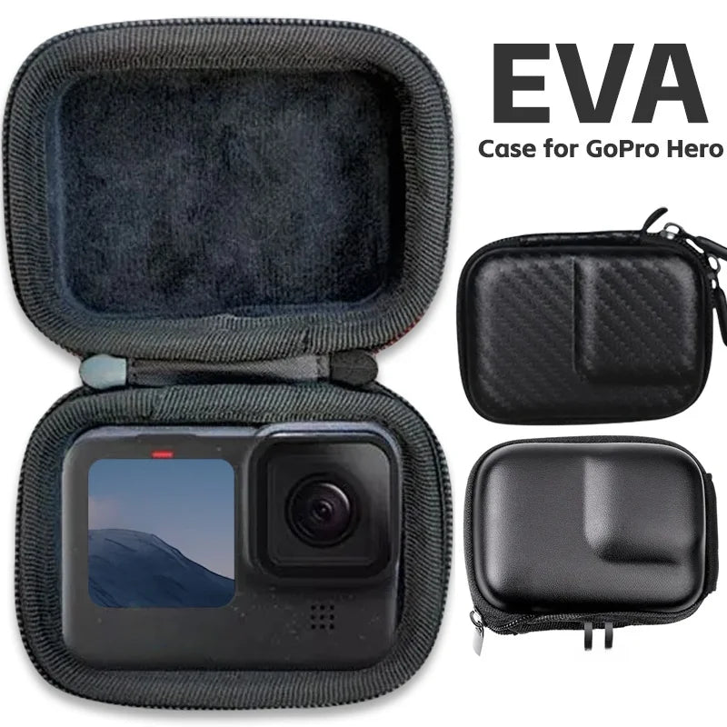 Hard EVA Case For GoPro Hero 12 11 10 9 Storage Bag with Hook Protective Shell Cover for DJI Action4/3 Portable Carrying Bag