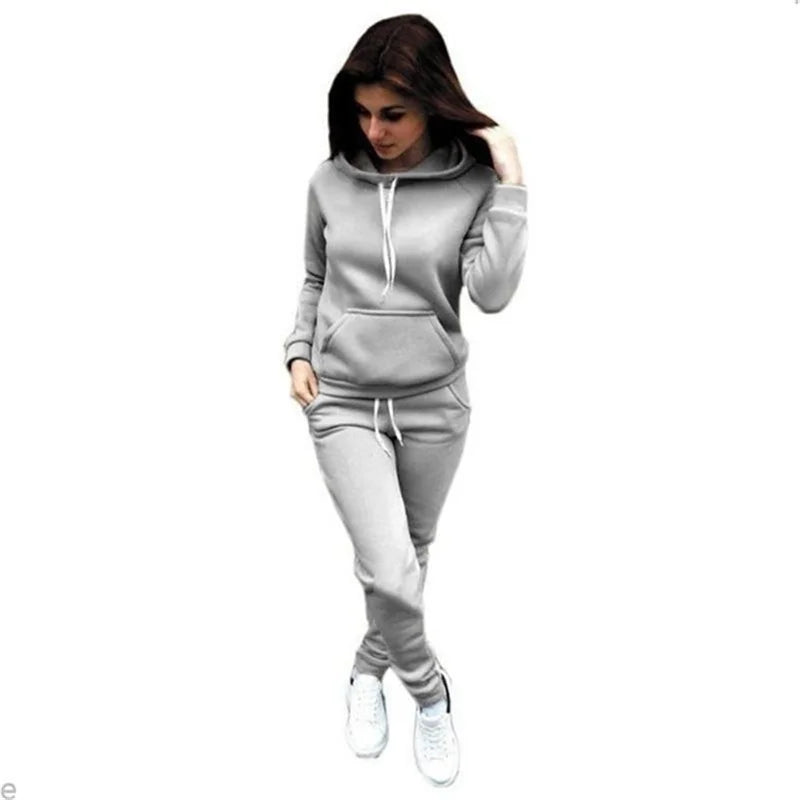 Harajuku Casual Women's Sportswear Sportswear Jogging Suit Women's Hooded Sportswear Suit Set Clothing