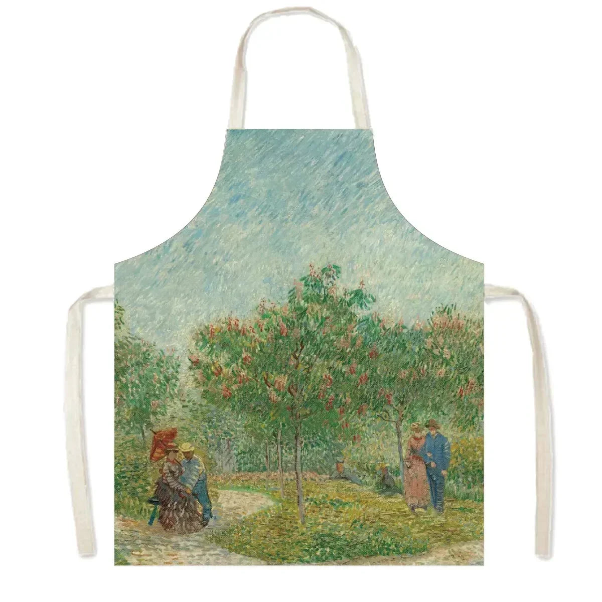 Famous Oil Painting By Van Gogh Print Kitchen Apron Starry Night Pinafore Household Cleaning Tool Baking BBQ Chef Cooking Aprons