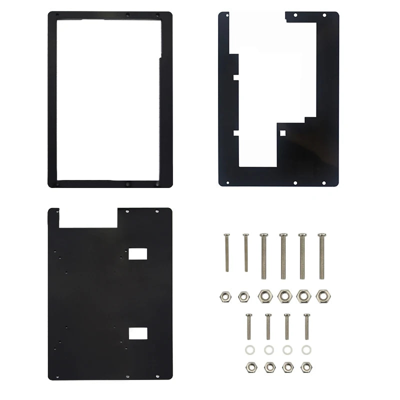 Raspberry Pi 4 Touch Screen Acrylic Case for 7 Inch Display Holder Case Black Monitor Bracket for Raspberry Pi 4B/3B+/3B LCD