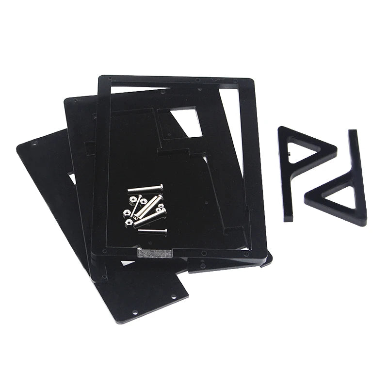 Raspberry Pi 4 Touch Screen Acrylic Case for 7 Inch Display Holder Case Black Monitor Bracket for Raspberry Pi 4B/3B+/3B LCD