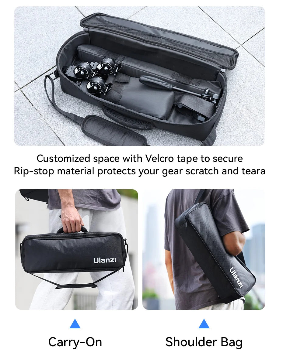 Ulanzi AT-02 Portable Tripod Dolly Kit Quick-moving Tripod Light Stand for Camera Fill Light for Vlog Video Recording