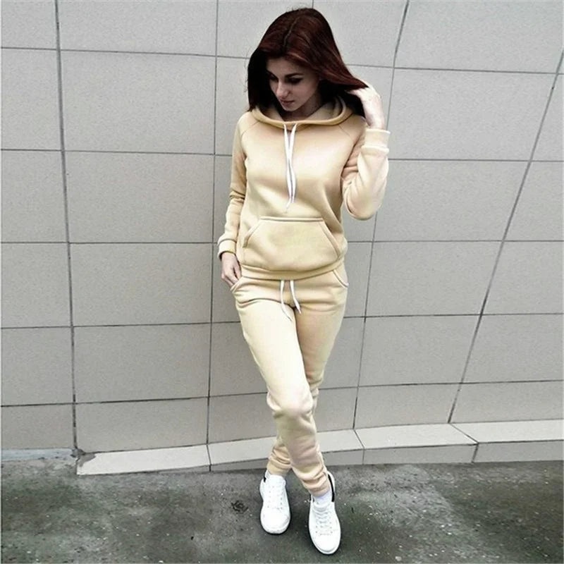 Harajuku Casual Women's Sportswear Sportswear Jogging Suit Women's Hooded Sportswear Suit Set Clothing
