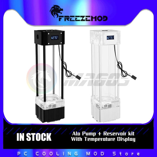 FREEZEMOD AIO Pump+Reservoir kit integrated With Temperature Display VA LCD Screen Temperature Water Tank Combo PUB-FS6WX