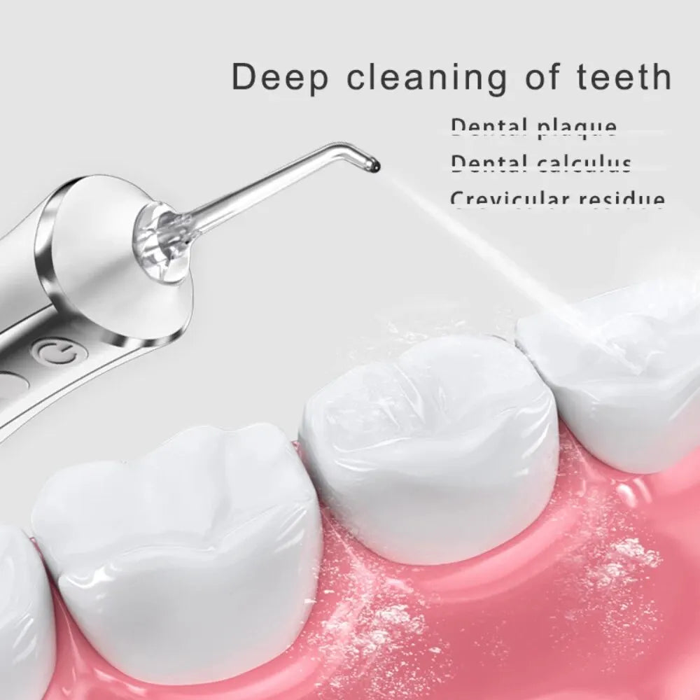 Portable Oral Irrigator Water Flosser Dental Water Jet Tools Pick Cleaning Teeth 300ML 5 Nozzles Mouth Washing Machine Floss