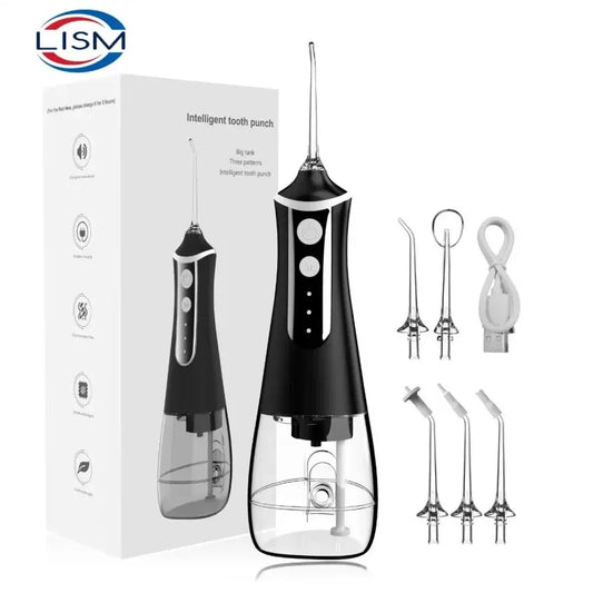 Portable Oral Irrigator Water Flosser Dental Water Jet Tools Pick Cleaning Teeth 300ML 5 Nozzles Mouth Washing Machine Floss