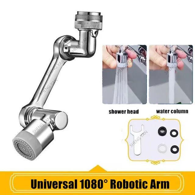 New Universal Metal Copper Faucet Spray Head Tap Extension 1440° Rotation Kitchen Faucet Aerator Extender 1080° Sink Sprayer