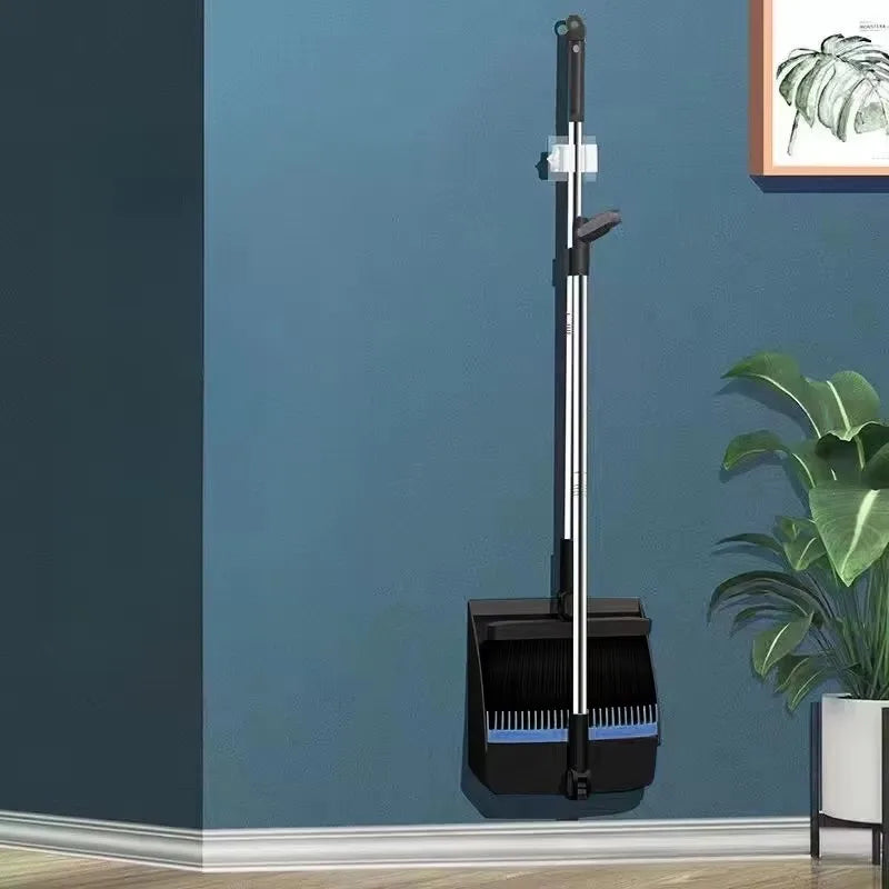 Kitchen office new folding broom dustpan set household cleaning tools non-stick hair dry wet dual-use broom folding set