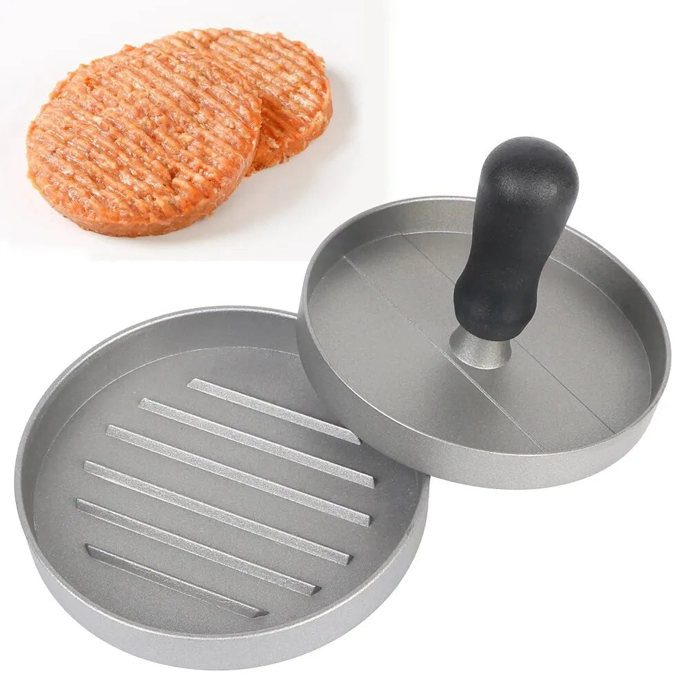 Household Food Mold Kitchen Gadgets Round Hamburger Mold BBQ Hamburger Meat Beef Pie Burger Meat Press Aluminum Alloy