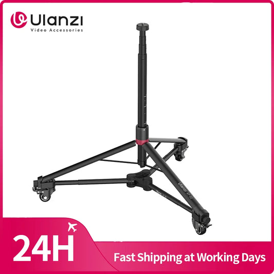 Ulanzi AT-02 Portable Tripod Dolly Kit Quick-moving Tripod Light Stand for Camera Fill Light for Vlog Video Recording