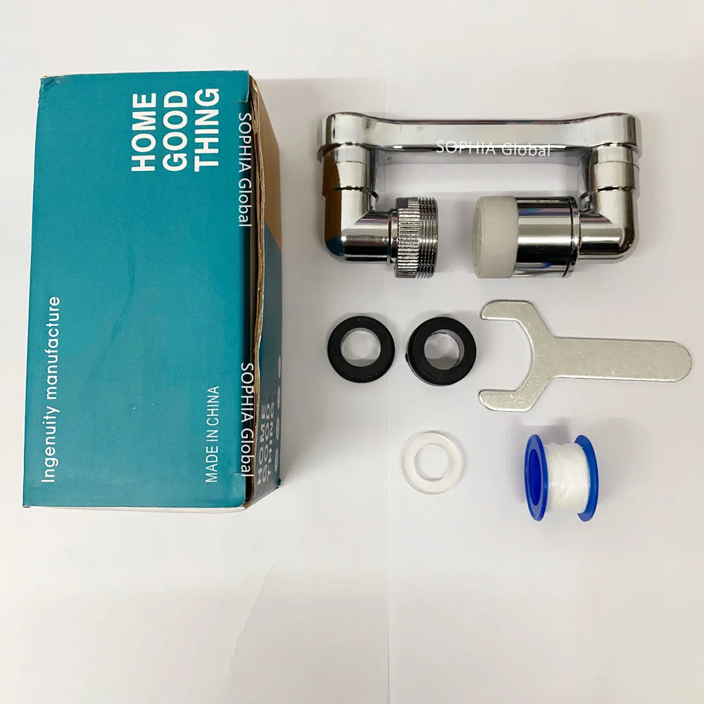 New Universal Metal Copper Faucet Spray Head Tap Extension 1440° Rotation Kitchen Faucet Aerator Extender 1080° Sink Sprayer