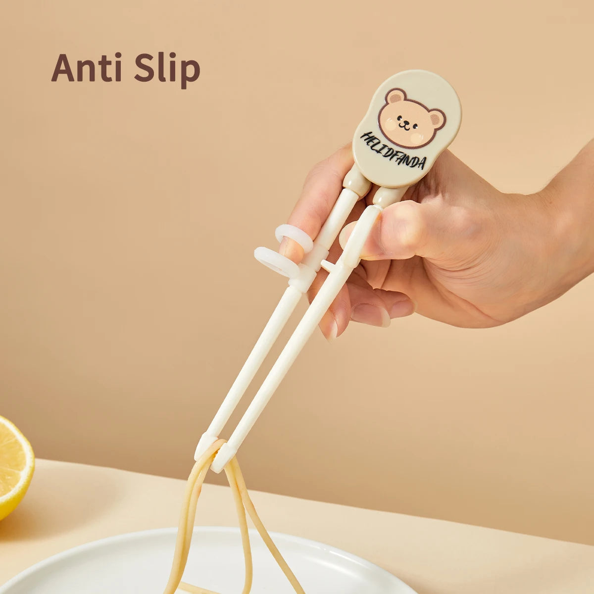 WORTHBUY Kid Spoon Fork Chopsticks 316 Stainless Steel Cutlery Set Cute Tableware Set Kitchen Children Food Feeding Dining Set