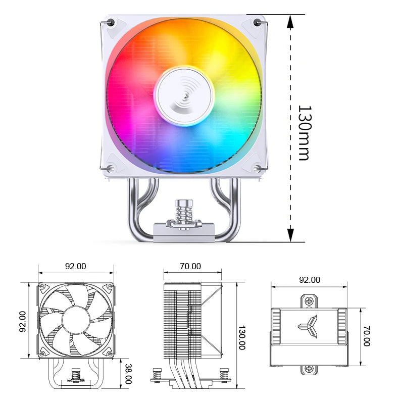 JONSBO CR-1400EVO 4 Heat Pipe ARGB PWM TDP 180W CPU Air Cooler for LGA1700 1200 115X AM4 AM5 Cooling Heatsink PC Radiator 5V3pin