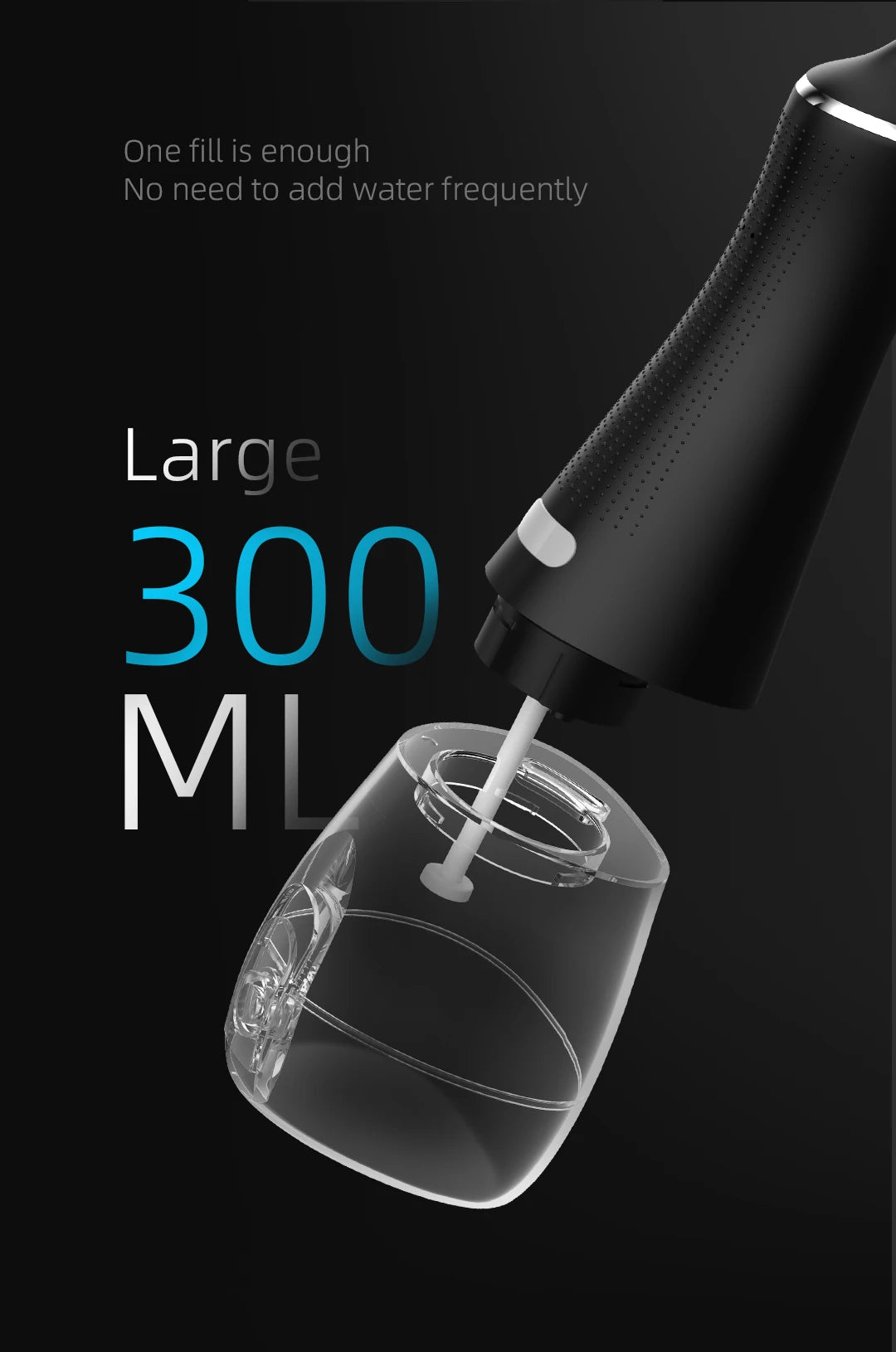 Portable Oral Irrigator Water Flosser Dental Water Jet Tools Pick Cleaning Teeth 300ML 5 Nozzles Mouth Washing Machine Floss
