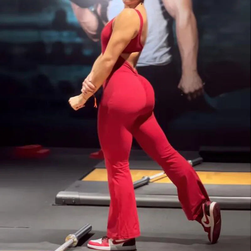 Women Sports Training Yoga Jumpsuit Suit Sportswear Gym One piece Woman Fitness Rompers Stretch Female Push Up Workout Bodysuits
