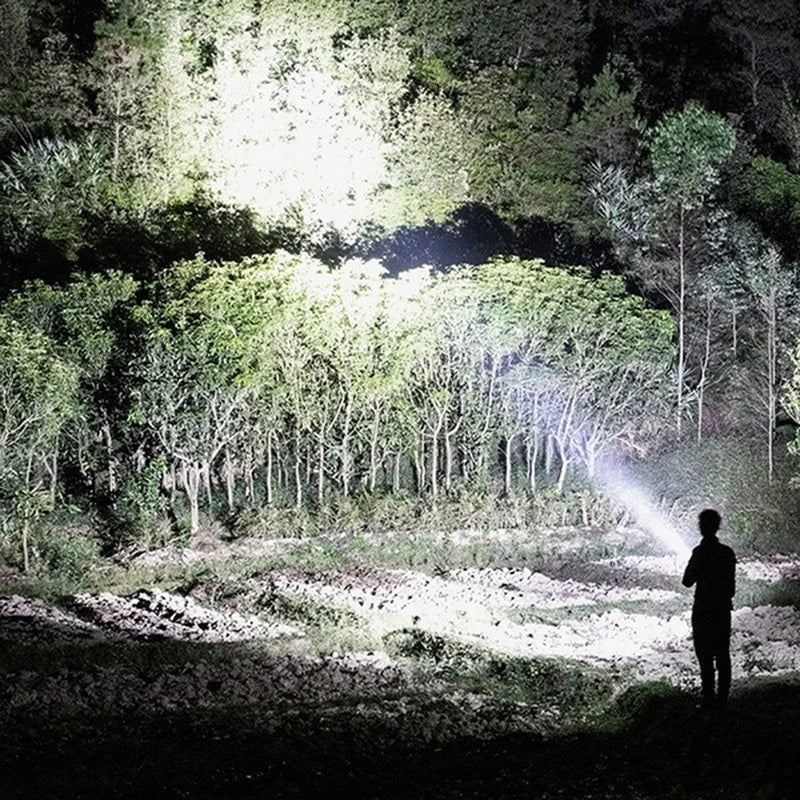 NEW P90 Portable Powerful LED Flashlight Handheld Searchlight USB Rechargeable Spotlight Waterproof Torch Work Light Outdoor