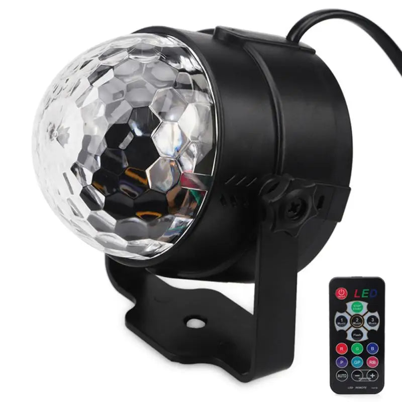 RGB Disco Ball Party Lights DJ Disco Light LED Projector Strobe Lamps Birthday Party Car Club Bar Karaoke Xmas Sound Lights 2024