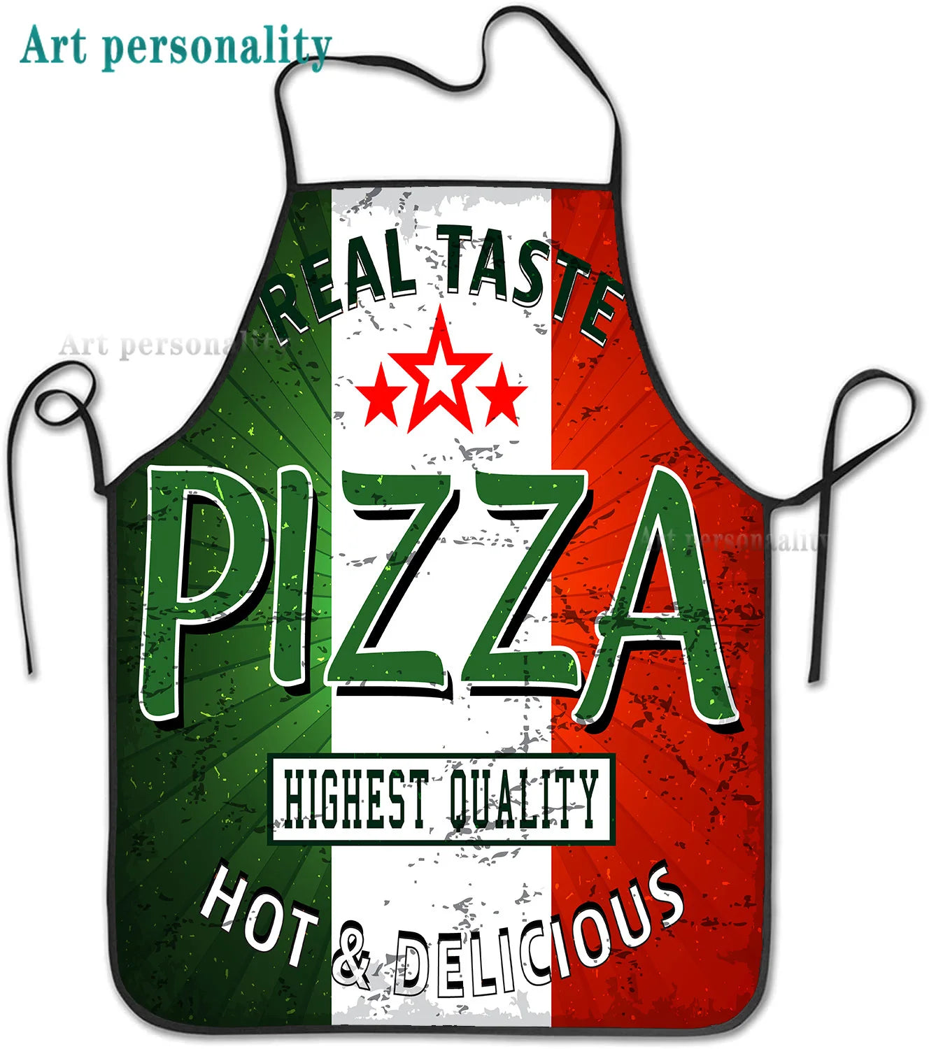 Italy Flag Cartoon Chef Pizza Apron Theme Cooking Chef Work Shop Women Men Adult Girl Kid Weavers Baking BBQ Grilling Kitchen