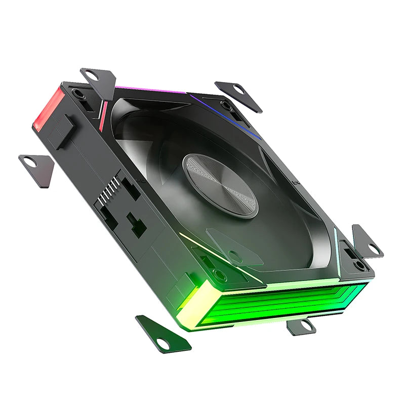 TEUCER JM-5 Wireless Cooling Fan Kit ARGB Light Effect 800-2000RPM Case Fan Compatible with 240 360 Water Cooling Radiator