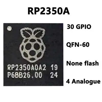 RP2350 Chip Dual Arm Cortex-M33/Dual Hazard3RISC-V 150MHz 30/48GPIO USB Optional RP2350A/RP2350B For Raspberry Pi Pico 2