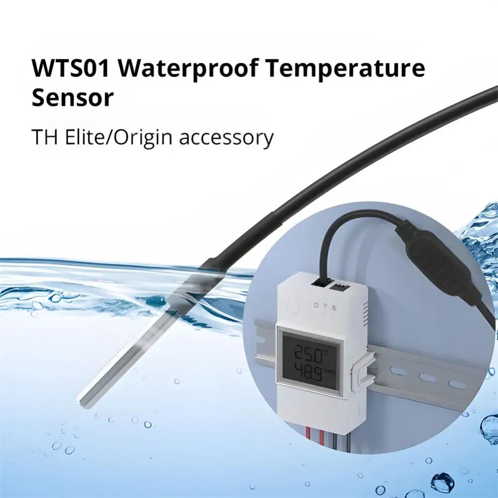 With Sensor WiFi Smart Switch WTS01 RJ9 4P4C Temperature Humidity Detector Monitor Remote Control Work With Google Home Alexa