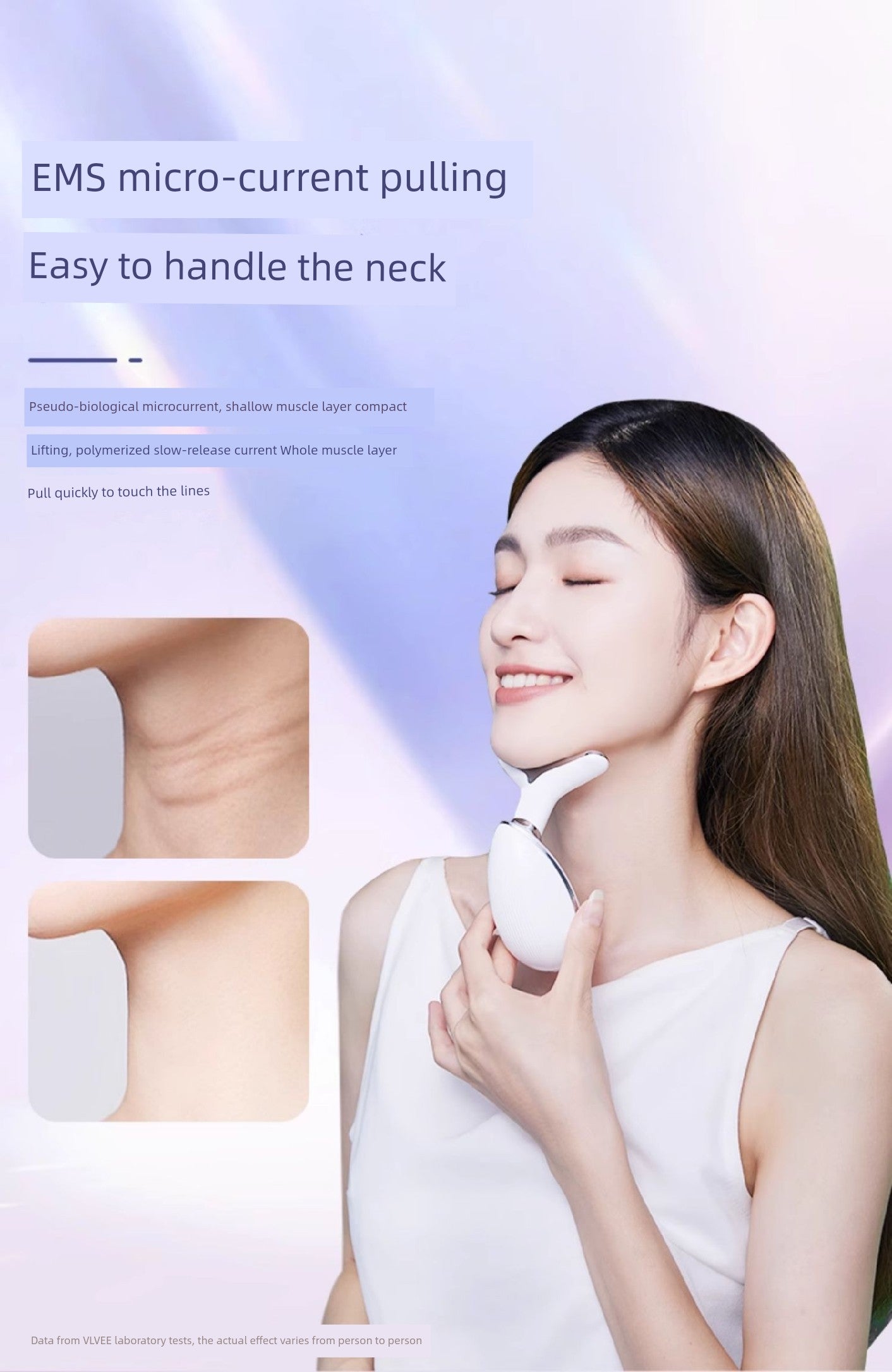 Vlvee French Neck Pattern Massager Lifting Beauty Instrument
