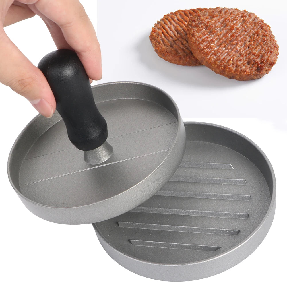 Household Food Mold Kitchen Gadgets Round Hamburger Mold BBQ Hamburger Meat Beef Pie Burger Meat Press Aluminum Alloy