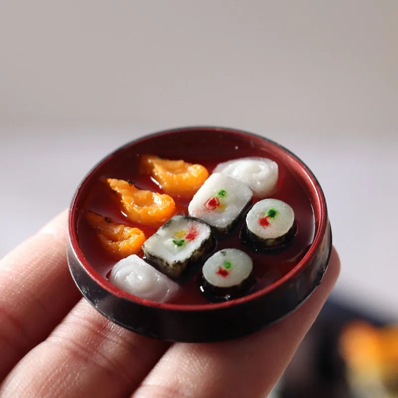 Mini Japanese Sushi Lunch Dish Suits Dollhouse Miniature Items Sushi Set Chopsticks Wine BJD Doll House Kitchen Accessories Food