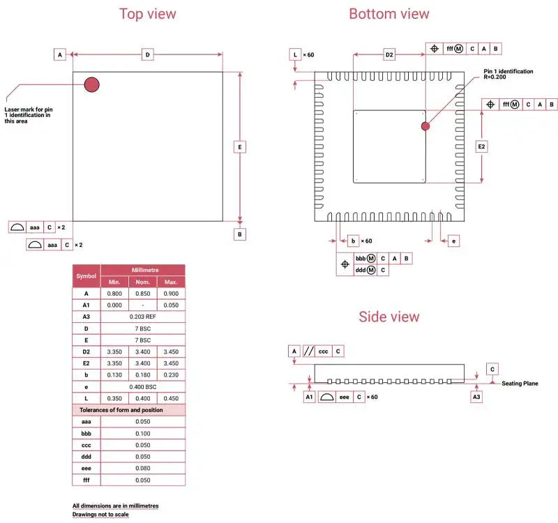 RP2350 Chip Dual Arm Cortex-M33/Dual Hazard3RISC-V 150MHz 30/48GPIO USB Optional RP2350A/RP2350B For Raspberry Pi Pico 2